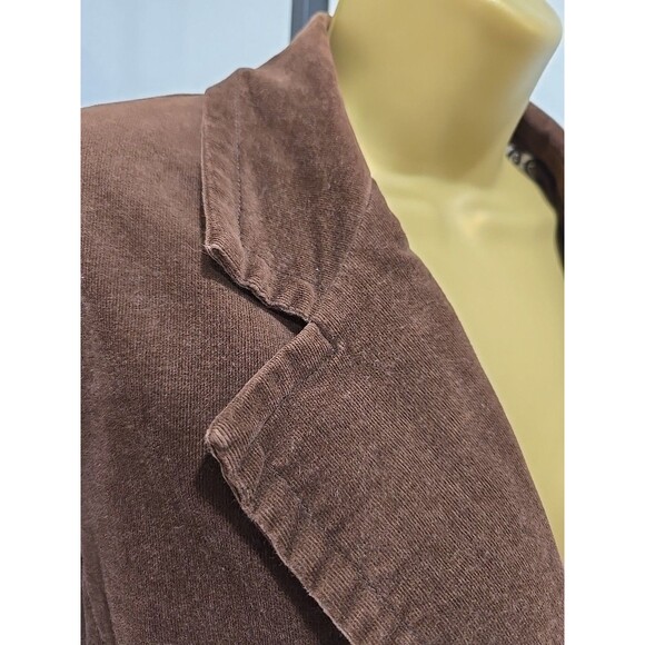 Pierre Cardin Y2K 2000s Brown Classic Office Career Corduroy Blazer Womens Sz 12 - Picture 2 of 6